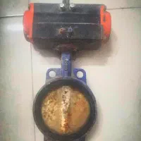 شیر پروانه ایی پنوماتیک ۶ اینچ