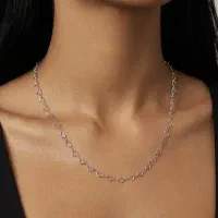 گردنبند و دستبند قلب زنجیری