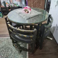 میز نهار خوریه چهار نفره در حد نو|میز و صندلی غذاخوری|بندر انزلی, استادیوم|دیوار