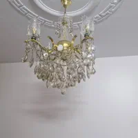 تابلو و لوستر ۴ شاخه|تابلو فرش|باغستان, |دیوار