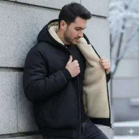 کاپشن مردانه مشکی داخل خز / پرداخت درمحل|لباس|قم, شاه احمد قاسم|دیوار