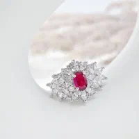 انگشتر جواهر تمام نقره مدل گل نیلوفر اشکی|بدلیجات|تبریز, |دیوار