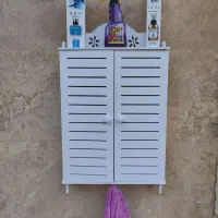 شلف باکس دیواری کابینتی حمام و توالت آویز دار ضدآب|لوازم حمام|مشهد, مقدم|دیوار