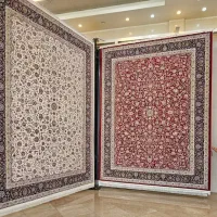فرش شاهین درباری زمینه ساده/لاکی|فرش|شیراز, لاله|دیوار