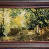 تابلو فرش دستبافت کوچه باغ