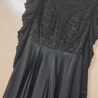 لباس مجلسی بلند ساتن امریکایی