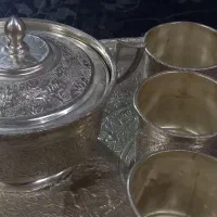 سرویس چایخوری برنجی|صنایع دستی و سایر لوازم تزئینی|اصفهان, خواجو|دیوار