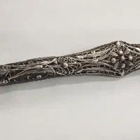 چوب سیگار نقره یا پیپ تمام نقره عتیقه قرن ۱۸