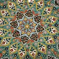 بشقاب دیوارکوب میناکاری