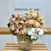 جام گل مصنوعی گلدان پتینه