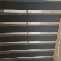 دوعدد پرده زبرا مشکی طوسی ۶ ماه استفاده شده|پرده، رانر، رومیزی|کرج, آق تپه|دیوار