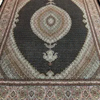 (فرش فرزین)جفت۹مترنقشه ماهی متن سرمه ای در۲رنگ۴۰رج|فرش|تبریز, |دیوار