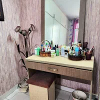 تخت دوطبقه جوان همراه میزآرایش،کمد و میزکامپیوتر|تخت و سرویس خواب|فردیس, فردیس|دیوار