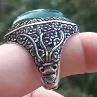 انگشتر عقیق سبز فاخر رکاب قلم|جواهرات|قائم‌شهر, |دیوار