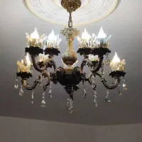 لوستر آنتیک رنگ برنزی|لوستر و چراغ آویز|ملایر, |دیوار