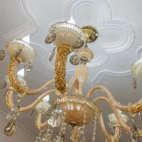 لوستر ۸شاخه کریستالی|لوستر و چراغ آویز|تبریز, |دیوار