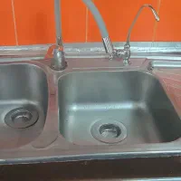 سینک  عمیق و دو لگن استیل البرز