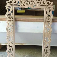 چوب طراحی سی ان سی چوب cnc چوب خراطی آیینه کابینت