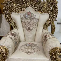مبل سلطنتی ۹ نفره و ناهارخوری ۱۰ نفره کامل ورق طلا|مبلمان خانگی و میز عسلی|سنندج, |دیوار