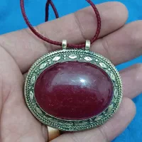 مدال قدیمی یاقوت بارکاب وَرشو روکش نقره باسختی۹