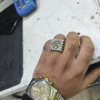 انگشتر نقره نگین موزانایت