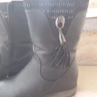 بوت خاکی. چکمه و کفش چرم اصل