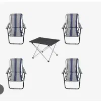 میز وصندلی تاشو ۵عددی نو آکبند