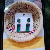 یک جفت گوشواره استیل رنگ طلایی ثابت