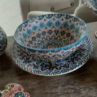 دیس بشقاب قدیمی و ظروف مینا کاری|صنایع دستی و سایر لوازم تزئینی|ری, فیروزآبادی|دیوار