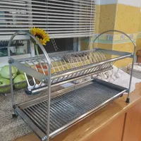 جاظرفی استیل خارجی ( محکم و جادار )|آب‌چکان و نظم‌دهنده ظروف|قائم‌شهر, |دیوار