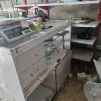 میز پیشخوان و قفسه و چهار پایه آهنی|مبلمان اداری|تهران, کوثر|دیوار