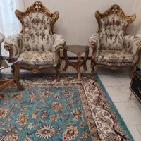 مبل کلاسیک ۹ نفره کار کرده تمیز و بدون پارگی|مبلمان خانگی و میز عسلی|هشتگرد, شهرک گلها|دیوار