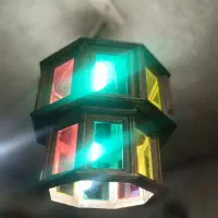 لوستر چوبی سنتی رنگی 8ضلعی