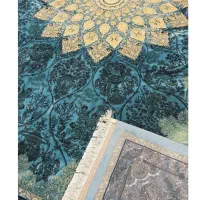 فرش ماشینی کلکسیون دیبا ، C8694 سری رنگ ابی|فرش|خوی, |دیوار
