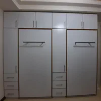 کمددیواری و تخت تاشو رنگ سفید(کد۱۳۸۳)