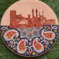 دیوار کوب مینا کاری طرح یزد ،صنایع دستی