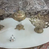 شکلات خوری میوه خوری و مجسمه برنز جذاب سیقلی سنگین|کلکسیون اشیاء عتیقه|قم, پردیسان|دیوار