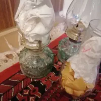 چراغ نفتی شیشه ای|کلکسیون اشیاء عتیقه|اهواز, نادری|دیوار
