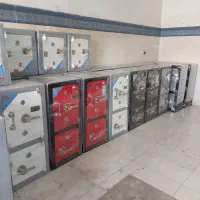 گاوصندوق پایه بلند مشکی طوسی قرمز دو درب|ابزارآلات|ارومیه, |دیوار