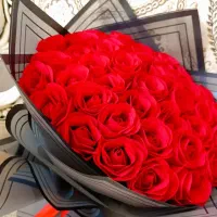 رز روبانی تک شاخه رزربانی دسته گل پروانه|گل مصنوعی|تبریز, |دیوار