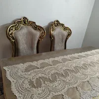 مبلمان استیل ومیزناهارخوری باچوب راش ورق طلا|مبلمان خانگی و میز عسلی|اسلام‌شهر, شهرک واوان|دیوار