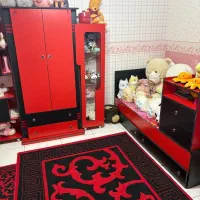 فروش تخت کمد ست کودک و نوجوان با فرش و کنارت ست|تخت و سرویس خواب|کرمانشاه, |دیوار