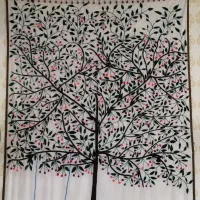 پرده دست دوز سنتی|پرده، رانر، رومیزی|بجنورد, |دیوار