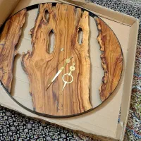 ساعت روستیک ( چوب گردو) قطر ۶۵