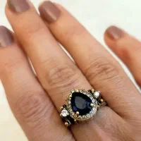 انگشتر دو طرفه نقره