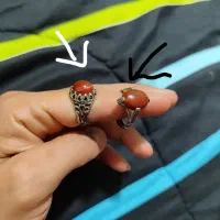 دو عدد انگشتر رکاب بدل ولی سنگ اصلی