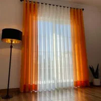 پرده حریر پانچی آماده / تک و عمده|پرده، رانر، رومیزی|قم, چهل درخت|دیوار