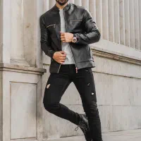 کاپشن چرم مردانه..درب منزل