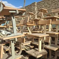 صندلی چوبی تکی و چهار نفره|دفتر کار|زنجان, |دیوار