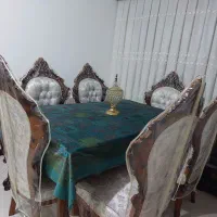 مبل سلطنتی ۹نفره با میزنهار خوری ۶نفره|مبلمان خانگی و میز عسلی|نکا, |دیوار